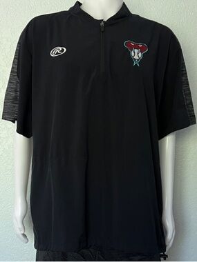 Baseball Quarter Zip Pullover Snake Logo ES Team Issued Rawlings Adult Large